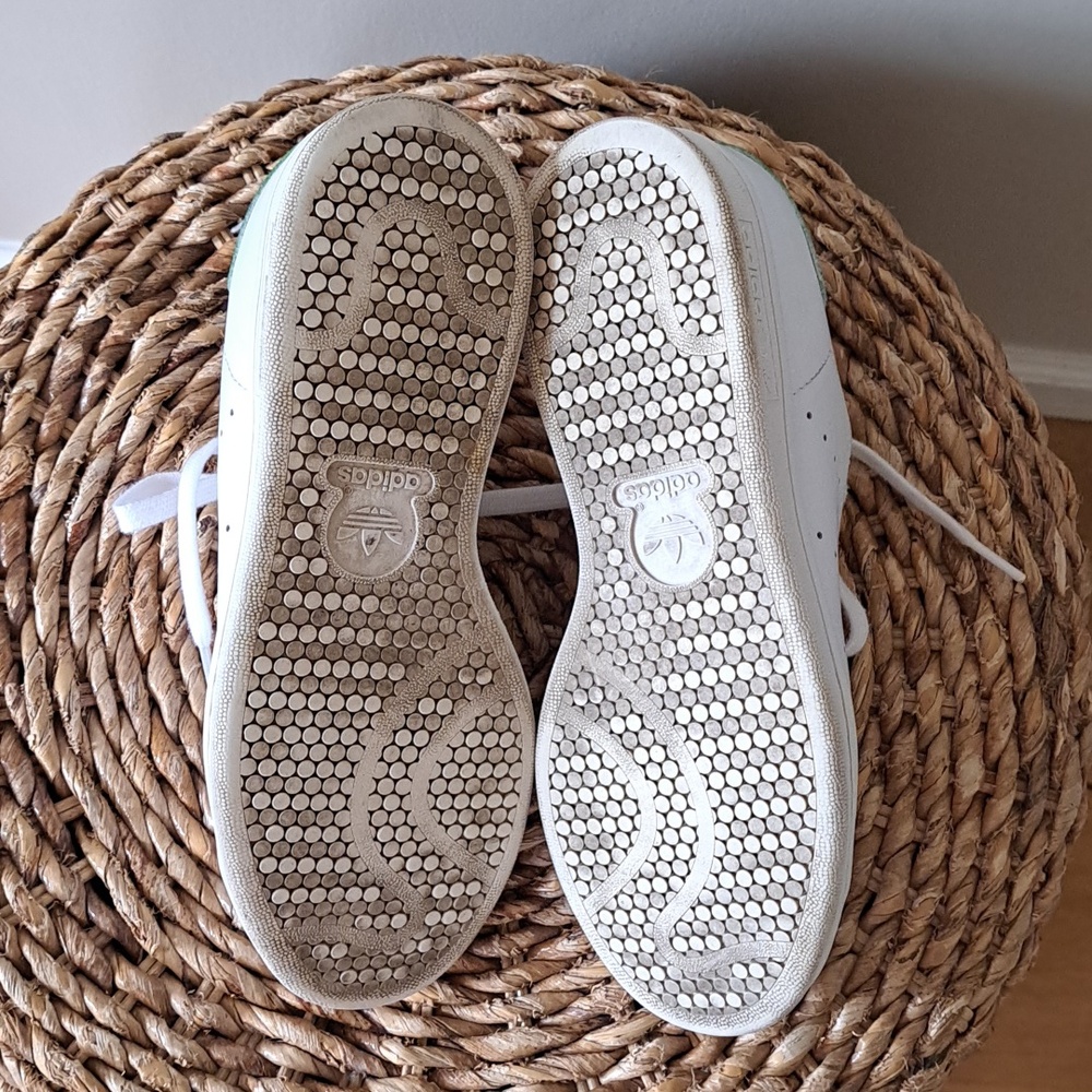 Adidas Unisex Original Stan Smith Athleisure White/Green Leather Sneaker M6/W7.5 - Picture 7 of 10